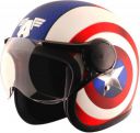 VEGA Jet Marvel Captain America Edition Motorbike Helmet  (Multicolor)...