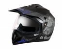 Vega Off Road Secret ISI Certified Matt Finish Full Face Dual Visor with Peak Helmet...