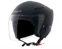 Vega Orion ISI Certified Matte Finish Open Face Helmet for Men and Women with Clear Visor-Dull Black-L...
