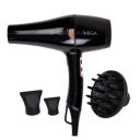 VEGA Pro-Xpert 2200 Watts Professional Hair Dryer with Diffuser & 2 Detachable Nozzles (VHDP-03) Black...