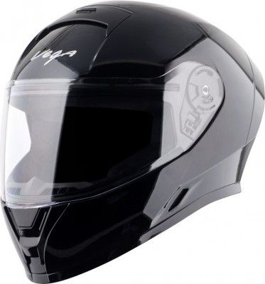 VEGA Ranger Solid Motorbike Helmet (Black)