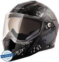 VEGA Storm Atomic Motorbike Helmet  (Black, Silver)...