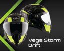 Vega Storm Drift Dull Black Silver Helmet...