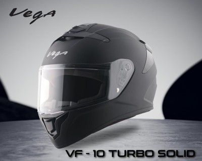 Vega VF 10 Turbo Solid Full Face Riding Helmet 
