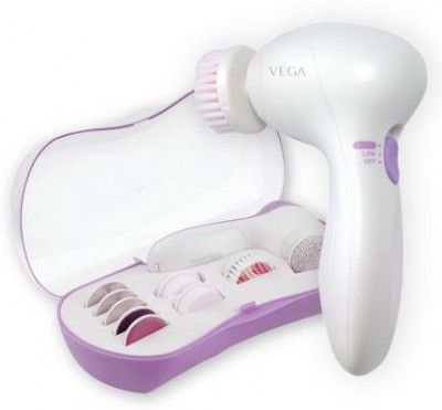 VEGA VHCK-01 Smart 9-in-1 Head To Toe Cleaning Set For Pedicure, Manicure And Skin & Body Massager, (VHCK-01) Massager (White)