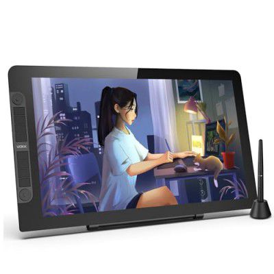 VEIKK Studio VK2200 Pro Graphic Drawing Pen Display Tablet with Screen Full Laminated Screen & Tilt Function Battery-Free Stylus, 8192 Pen Pressure | 2 Quick Dials and 8 Shortcut Keys Display, Black