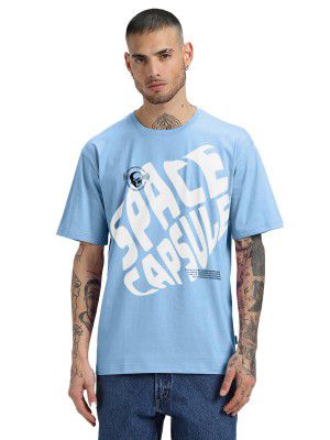 Veirdo® Oversized Baggy Fit Drop Shoulder Cool and Stylish Latest Graphic Printed Design Half Sleeve T-Shirt for Men (Available Sizes: S to 2XL)
