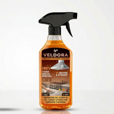 VELDORA Kitchen Cleaner - 500 ml | Instantly removes Tough Greases, No stains or residue | Cleans in 60 seconds | Maximum cleaning power