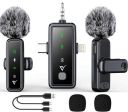 VELOMAX 3 in 1 Noise Cancellation Wireless Microphone for iPhone/Android USB-C...