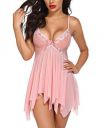 VELVI FIGURE Women Lace Babydoll & Panty Set...