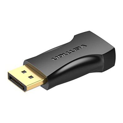 VENTION Displayport to HDMI Adapter 1080p@60Hz, Gold Plated Displayport DP to HDMI Female Converter, Uni-Directional Display Port to HDMI Converter Compatible for Lenovo, HP, Dell &More