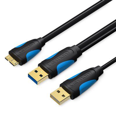 VENTION Micro USB 3.0 Cable 3FT USB 3.0 Type A Male to Micro B Cord Compatible with Samsung Galaxy S5 Note 3 Camera Hard Drive and More