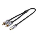 VENTION USB C to 2 RCA Audio Cable Type-C to RCA Male to Male Y RCA Splitter 2RCA Jack USB-C Audio Cable for Phone, Tablet, Home Theater, DVD, Amplifier, Speaker, Car Stereo...