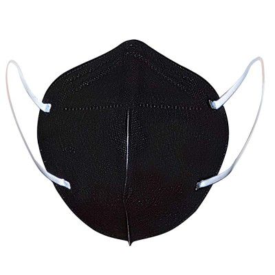 Verage V-Care Unisex Melt Blown Protective In-Built Nose Wire /Pin 6 Layers N95 Face Mask (Black, Pack of 10)