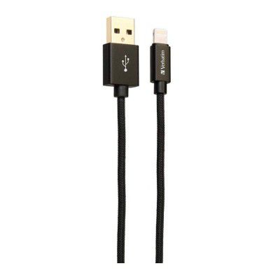 Verbatim 200 cm Step-up Lightning cable Black (Lightning 8-pin devices); 78.7 Inch