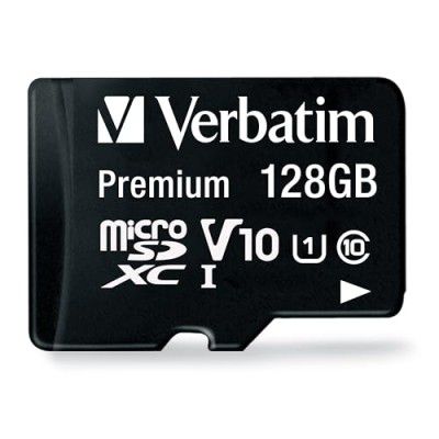 Verbatim 44085 Micro SDXC UHS-1 Memory Card 128GB with Adaptor 