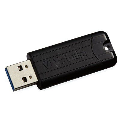Verbatim 66777 Pinstripe Microban Anti Microbial 128GB USB 3.2 Flash Pen Drive 
