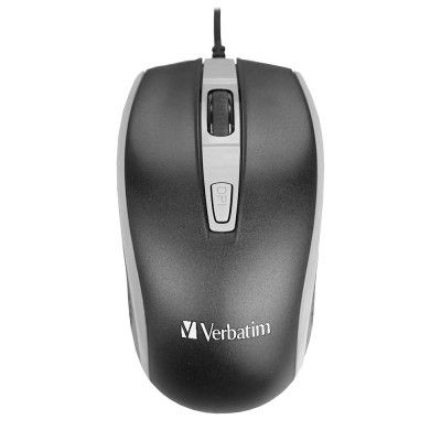 Verbatim Optical Wire Mouse 3 DPI (Three Levels of Sensitivity :800/1200/1600 dpi, Four Control Buttons, Cable Length 150cm) 3Years Brand Warranty