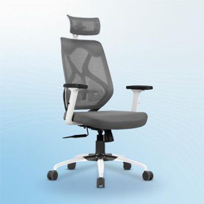 Vergo Transform Prime Ergonomic High Back Mesh Office Chair (White Grey) (Arrives Faster)
