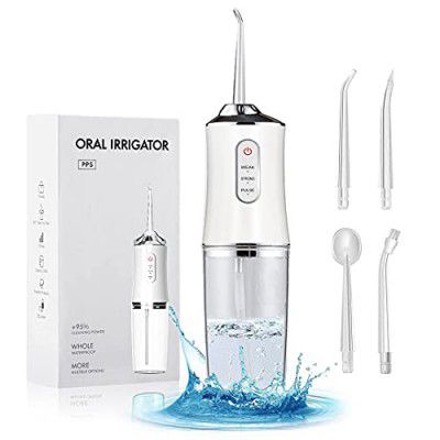 Verilux Professional Flosser Cordless, Teeth Cleaner,Rechargeable & Portable Flosser, Flossers for Teeth,Electric Toothbrush with Flosser with 3 Modes.