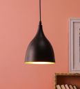 Vernon Black Metal Hanging Light,...