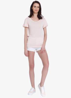 Vero Moda Casual Regular Sleeve Solid Women Pink Top