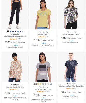 VERO MODA Women's Clothing Minimum 70% Off 