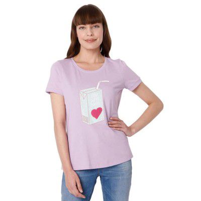 VERO MODA Women's Cotton Regular Fit T-Shirt