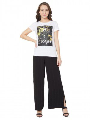 VERO MODA Women's Cotton Regular Fit T-Shirt