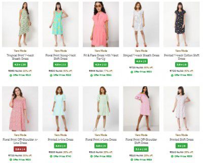 Ajio : Vero Moda Women's Dresses Upto 60% off Starting at ₹810