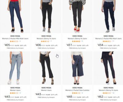 VERO MODA Women's Jeans Upto 90% Off | Starts ₹329