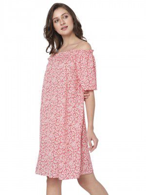VERO MODA Women's Knee Length Polyester Shift Dress