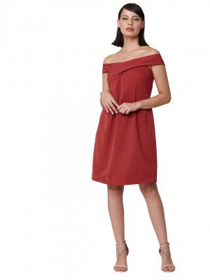 VERO MODA Women's Polyester Sheath Knee-Length Dress
