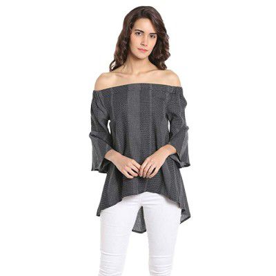 VERO MODA Womens Printed Asymmetrical Top