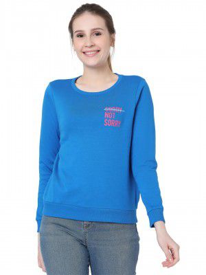 Vero Moda Womens Printed Sweatshirt(10268367_Directoire Blue_S)
