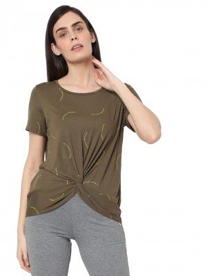VERO MODA Women's Rayon Blend Regular Fit T-Shirt