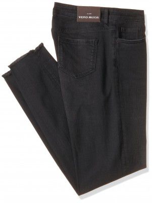 VERO MODA Women's Regular Jeans (204519402-Charcoal Gray Charcoal 32)