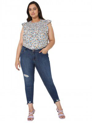 Vero Moda Women's Skinny Fit Blue Classic Jeans_34