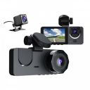 VEROX 3-Lens Dash Cam (Full HD 1080p, Front + Interior + Rear, 2.0" Screen, Up to 128GB SD)...