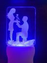 VERSATILE MART LOVE TEDDY BEER 3D illusion light night light for 75 colour led changing lightings for bedroom decorative decoration lighting gift for love multi colour night lamp for home decor valent...