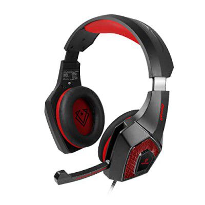 Vertux Denali Wired Over-Ear Headphones | 3.5mm USB Gaming Headset - Red