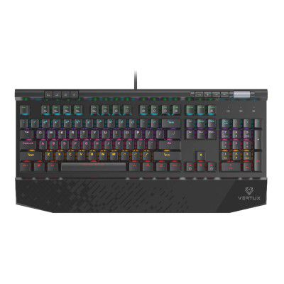 Vertux Gaming Keyboard, Ergonomic USB Wired Mechanical Keyboard 