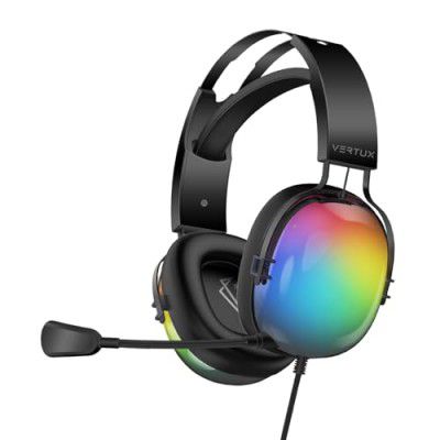 Vertux Wired Gaming Headset, High-Performance 7.1 Surround Sound Over-Ear Gaming Headset Hi-Res Mic