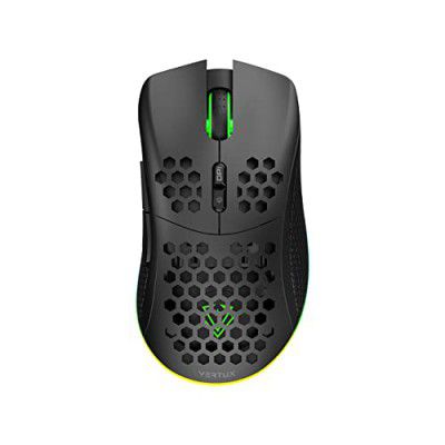 Vertux Wireless Gaming Mouse, 7 Programmable Buttons, 16000 DPI Rechargeable Adjustable with RGB LED 1000Hz Dual Gaming Mouse