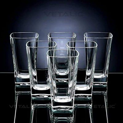 Vetalic Unbreakable Plastic Water & Juice / Beer / Tumbler Plastic Glass Set Heavy Weight Plastic 300 ml (Set of 6) (06)