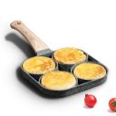 VEZPAX 4-Cup Nonstick Egg Frying Pan – Pancake & Omelette Maker with Handle – Induction & Electric Stove Compatible, Harmless, Easy-to-Clean Cookware...