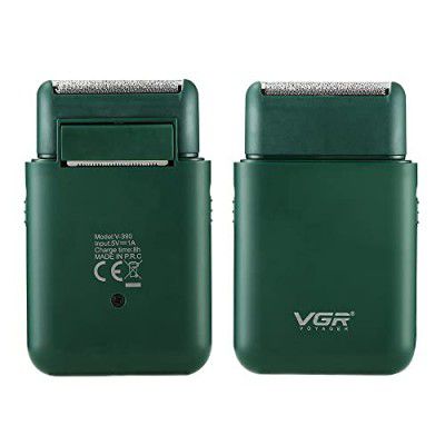 VGR Premium Cordless Rechargeable Professional Electric Ultra Thin Shaver Wet/Dry Razor for Face Care Beard Trimmer  - V-390 GREEN