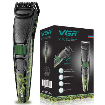 VGR V-053 Camouflage Professional Rechargeable Hair Clipper Runtime 90 min Trimmer for Men (Multicolor)