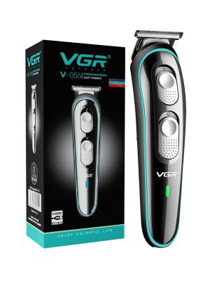 VGR V-055 Professional Hair Trimmer for Men | 4 Guide Combs, USB Charging with 120 Min Runtime - Black