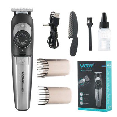 VGR V-088 Professional Hair Clippers Rechargeable Cordless Beard Hair Trimmer Haircut Kit with Guide Combs- 39 Length settings (Black)